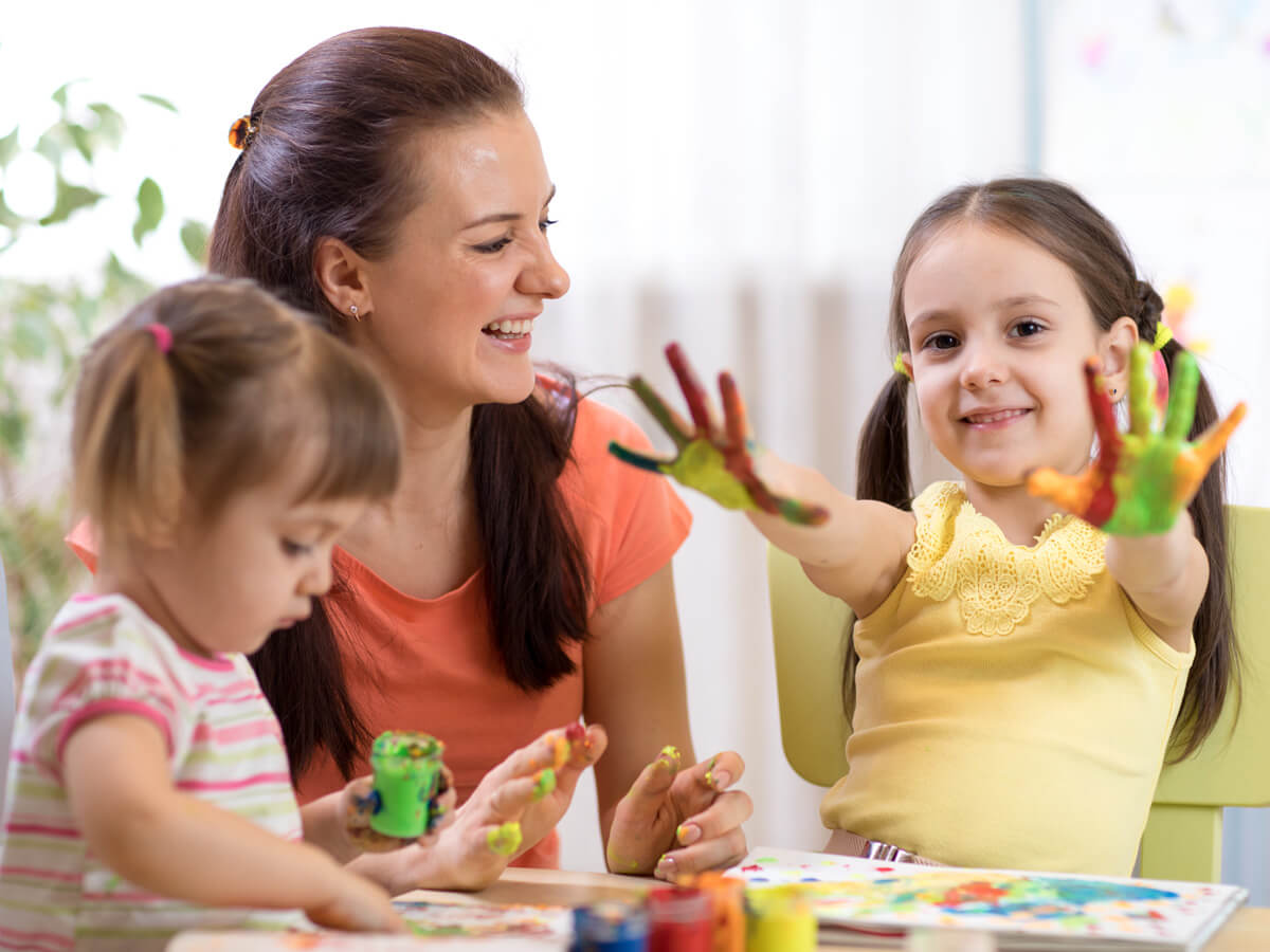 Image-2 woman with two child